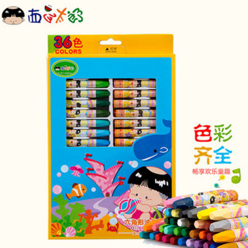 Melon Boy Water Soluble and Easy to Wash Crayon 36 Colors Crayon Colors Painting Crayon Graffiti Safe and Environmentally Friendly