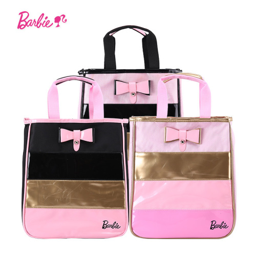 new barbie elementary school student portable tuition bag large space art bag little girl waterproof hand bag convenient bag