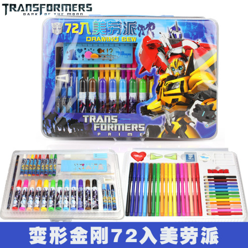 72 into Transformers Art and Craft Send Students Art Painting Supplies Boys Learning Stationery Gift Box Birthday Gift