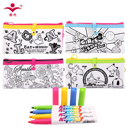 new generation genuine primary school student rendering painted pen bag free painted pen children diy creative stationery wholesale