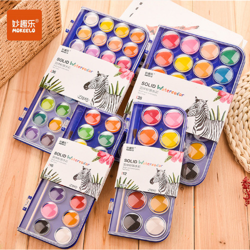 Funny Solid Powder Cake Watercolor Paint Portable Student Washable Children Watercolor Set Environmental Protection 
