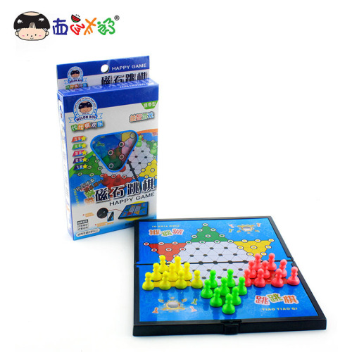New Generation Produced Melon Boy Portable Puzzle Game Chess Magnet Checkers Chessboard Foldable