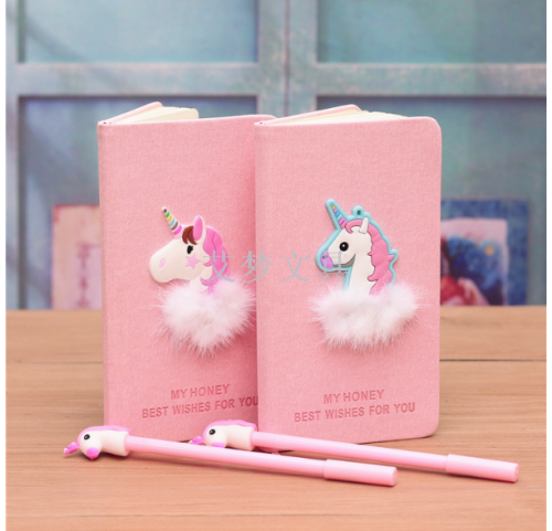 unicorn creative girl heart couple notepad cute cartoon notebook journal book set