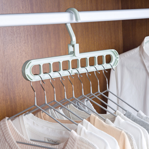 plastic porous indoor hanger rack household wardrobe multi-function hanger artifact balcony clothes hanger storage rack