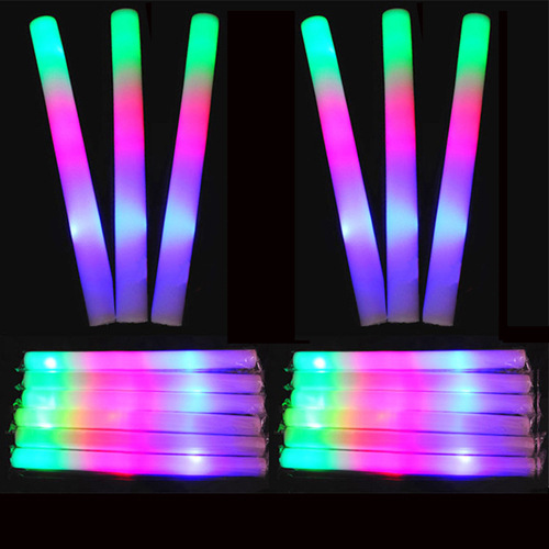 Factory Wholesale Colorful Sponge Luminous Stick Foam Stick Concert Custom Large Fluorescent Stick Flash Stick Logo 