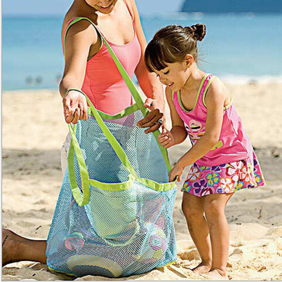 outdoor children‘s beach toys fast storage bag sand digging tools sundries storage mesh bag large and small sizes beach bag