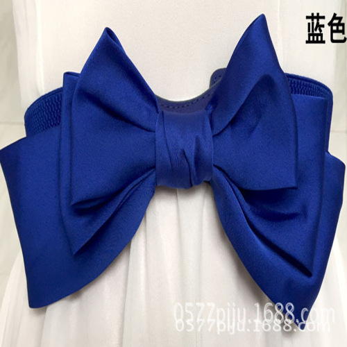 2018 Wholesale Bow Fabric Elastic Band Korean Knotted Nylon Belt Women‘s Belt Women‘s Belt