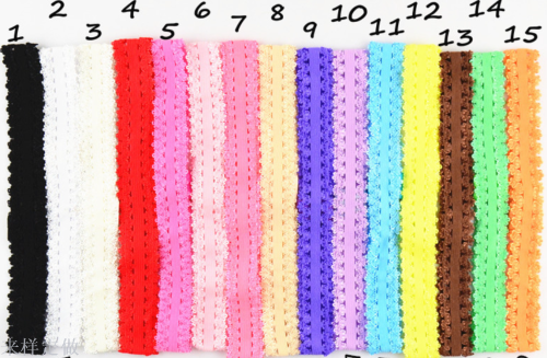 aliexpress ebay hot sale children‘s double crown lace hair band baby headdress 15 colors in stock