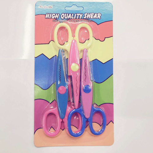 Handmade DIY Album Lace Scissors Cartoon Scissors Children‘s Scissors for Students 5-Inch Lace Scissors Set （1）
