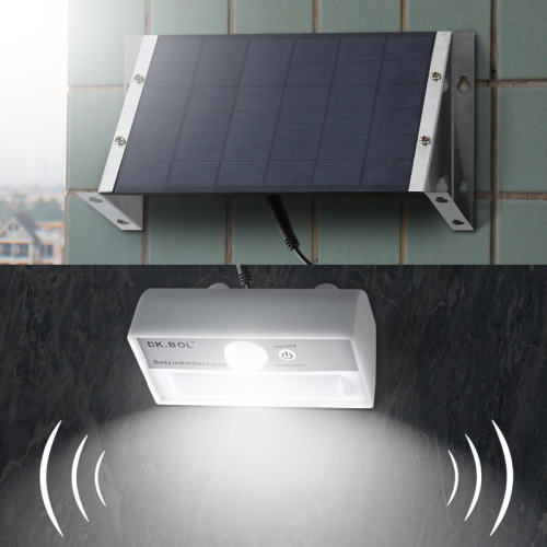 Solar Light-Controlled Infrared Human Body Intelligent Induction Multi-Gear Dimming Emergency Aisle Balcony Courtyard One-to-Two Wall Lamp