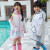 Cute cartoon wrap raincoat kindergarten children go to school Cute new raincoat