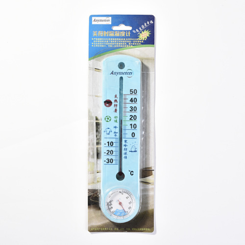 337 English Wet and Dry Glass Tube Thermometer Bimetal Thermometer Rod Thermometer