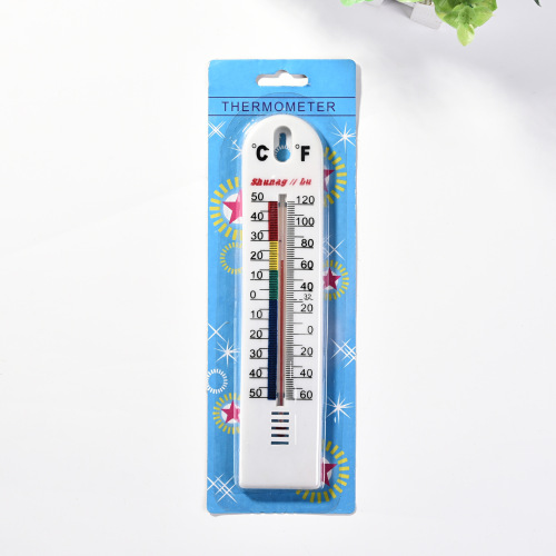 wholesale household plastic heat meter five-color printing card thermometer plastic monolithic thermometer outdoor thermometer