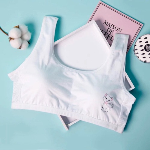 girls‘ cotton bra development period underwear primary school junior high school bra thin wireless exercise small vest