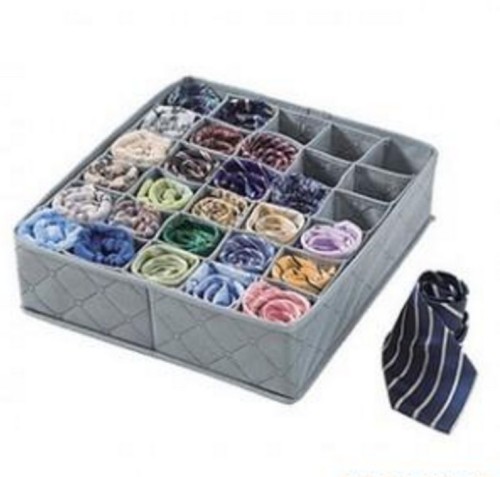 0-Grid Underwear Storage Box Tie Bamboo Charcoal Storage Box Non-Woven Storage Box 