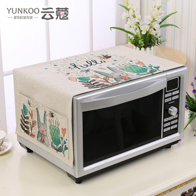 Cotton and linen wearers cover dust cover oven cover to prevent oil pollution to figure custom wholesale