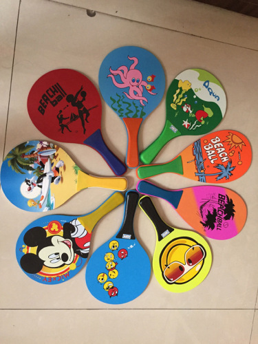 promotional gifts 33*19 beach racket mdf， printed logo