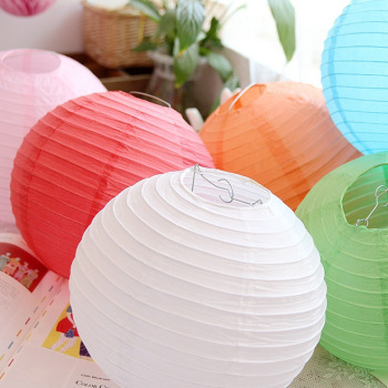 8 inch paper  Lantern for wedding ceremony party.Flower fan ,Holloween ball.string 