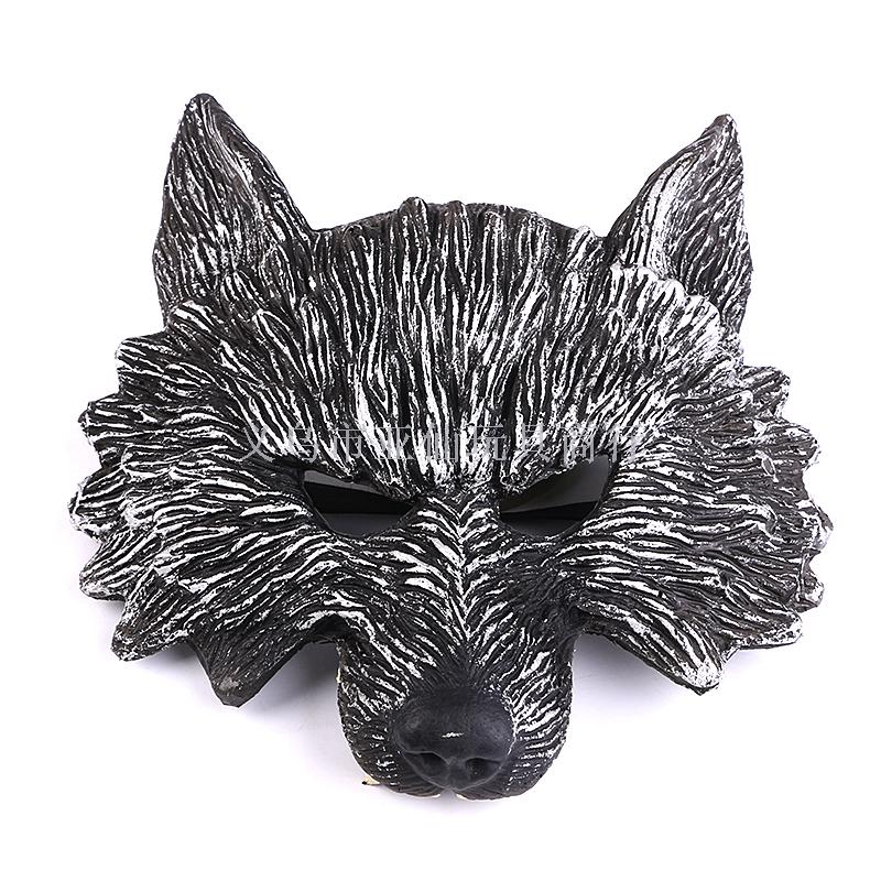 2019万圣节化妆舞会动物派对表演狼面具 酒吧恐怖面具cos表演面具