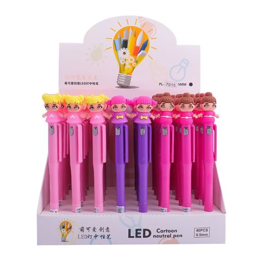 creative brown bear led luminous pen creative animal cartoon holiday gift light pen craft advertising pen wholesale