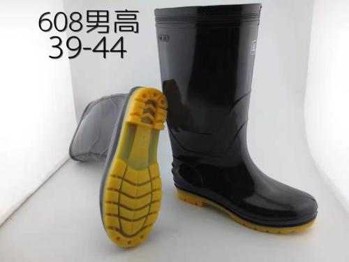 Spot Black Rain Boots High-Top Rain Boots 39-44 Waterproof Non-Slip Men‘s and Women‘s Rain Boots Boots