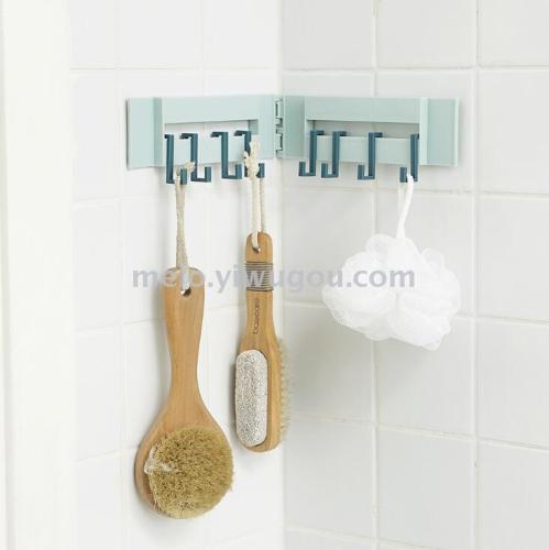 plastic adhesive hook， bathroom wall storage hook rack， kitchen cabinet seamless nail-free hook