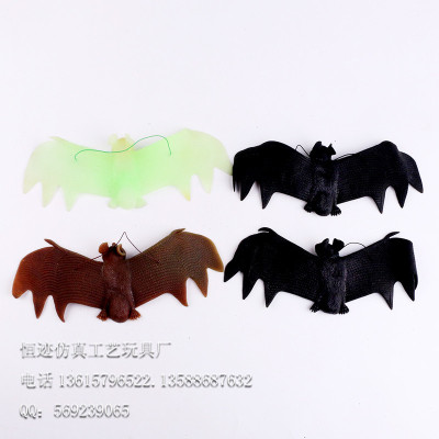 Simulation of the size of the soft glue material bat model flying animals early education props ghost day spooky toys
