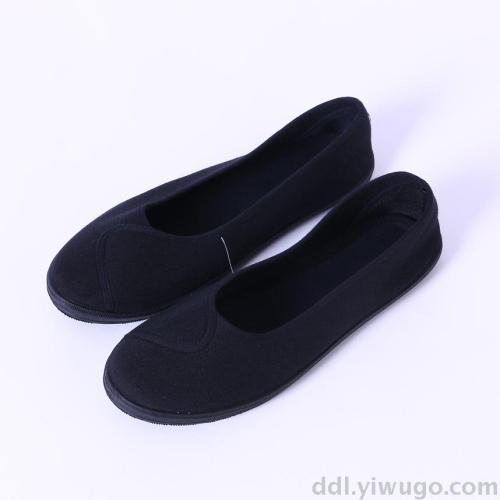 spot women‘s cloth shoes slip-on black single-layered shoes women‘s pumps cloth shoes 38-43
