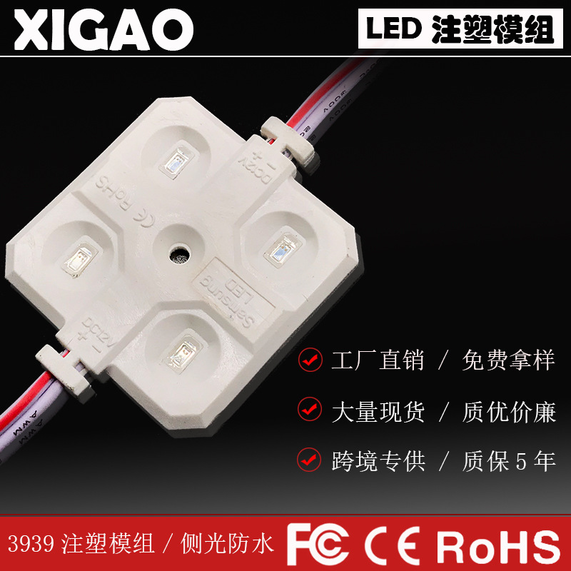 LED injection module factory wholesale 4led 12V 2W high brightness ip65  for advertising sign motorc