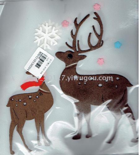 yiwu shopping accessories fabric heat transfer painting two deer customized pillow/children‘s clothing/bags/curtains
