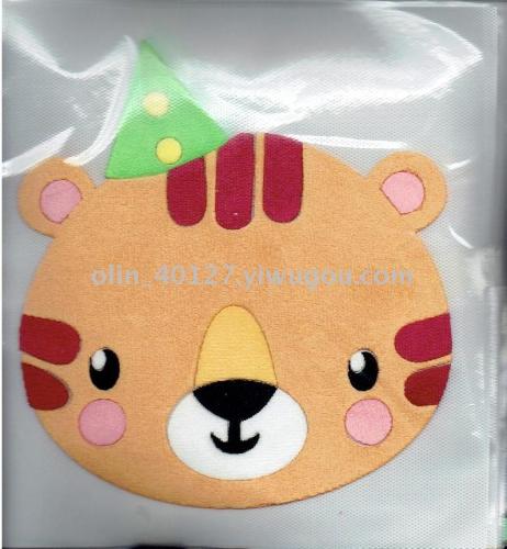 yiwu shopping accessories fabric heat transfer tiger head custom bags/children‘s clothing/short sleeve/pillow