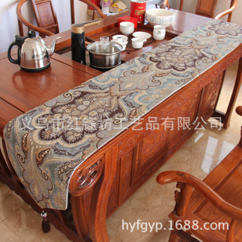 Table Runner Ethnic Style Retro Coffee Table Table Cover Cloth Towel European Modern Simple New Chinese Style Dining Table Fabric Bed Towel