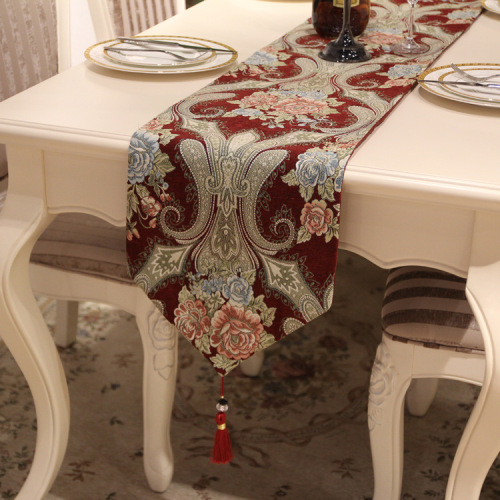 european luxury table runner american country chenille table decoration fabric set coffee table tablecloth tv cabinet cover cloth