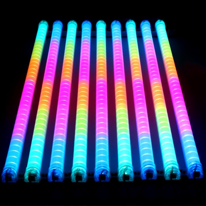 led护栏管 单色七彩内控六段全彩数码管招牌轮廓灯跑马灯