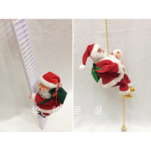 Electric Santa Claus Christmas Ladder Santa Claus Christmas Climbing Beads Christmas Decorations Christmas Pendant Christmas Series