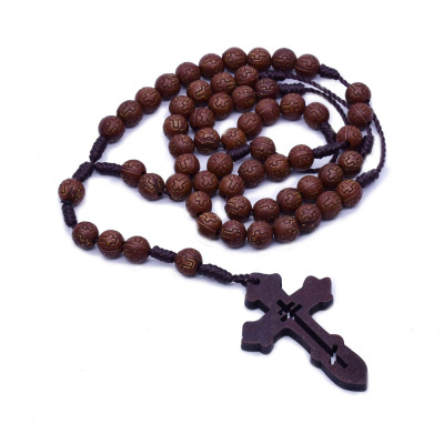 Prayer beads imitation cross beads rosary cross necklace Catholic saints Prayer supplies