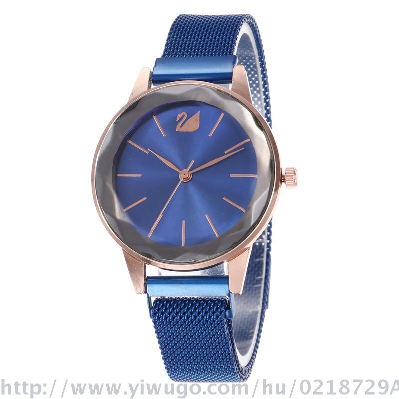 Ins hot style web celebrity magnet buckle crystal noodle nail Ms. Swan watch