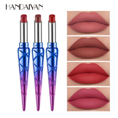 Handaiyan Smoke Tube Lipstick Pen Mermaid Lipstick Lip Balm Natural Vitamin E Matte Lipstick Lasting Color Retention
