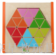 hexagon mosaic puzzle children‘s early childhood educational toys puzzle