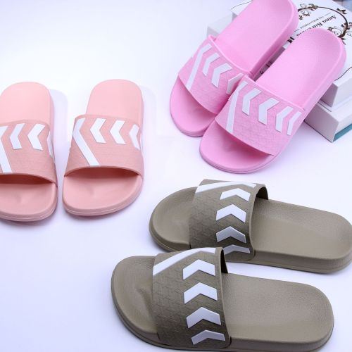new indoor home wear evc rubber and plastic unisex shoes arrow non-slip couple slippers source factory customization