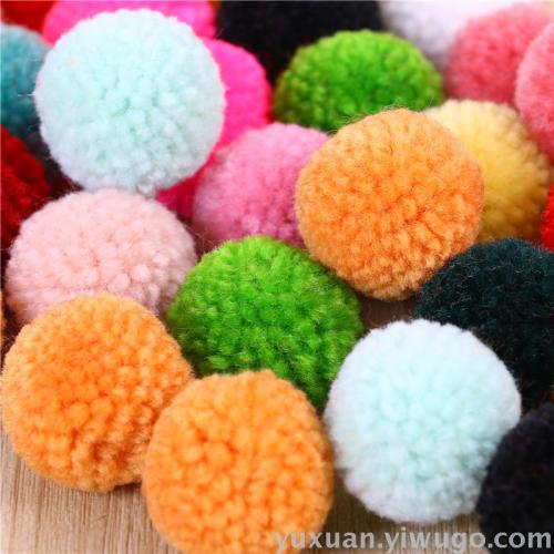 Spot Goods 3cm Woolen Yarn Ball Hairy Ball Mixed Color Clothing Accessories Slippers Fur Ball