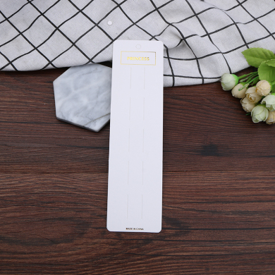 白色烫金流行夹子项链包装纸卡饰品包装卡板 饰品展示卡白纸卡