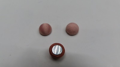 1.1 cm plush Korean velvety plover button