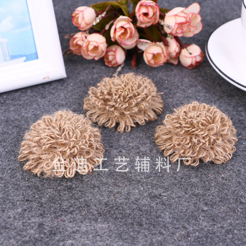 factory Direct Cross-Border Exclusive Hot Sale Linen Flower Craft Christmas Wedding Party Decoration Flower DIY Jewelry Decoration 