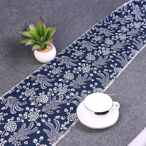 Factory Direct Cross-Border Exclusive for Jute Classical Table Runner Table Mat Vintage Table Runner Party Home Decoration Wholesale