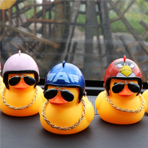 Internet Celebrity Car Decoration Small Yellow Duck Creative social Duck Cute Personality Broken Wind Duck Shaking Head Doll Car Decorations