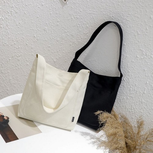 Ins Canvas Bag Shoulder Canvas Bag Literary Women‘s Bags Shoulder Bag Shopping Bag Simple Nordic Style Cloth Bag