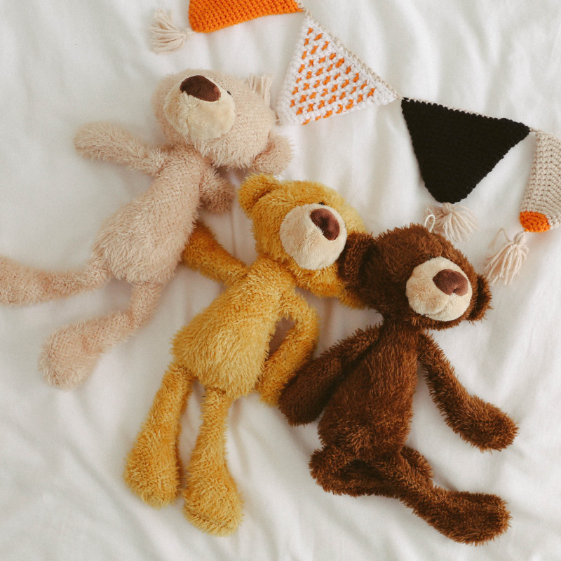 洛克熊废柴熊牙签吊脚熊公仔毛绒玩具抱抱熊玩偶可爱泰迪女生礼物