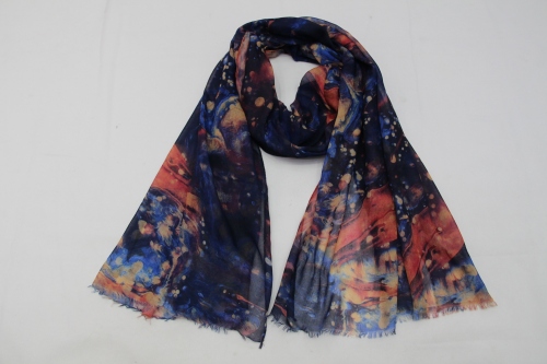 New Bohemian Color Printed Scarf Travel Photo Scarf Vintage Cotton Linen Long Scarves Shawl for Women