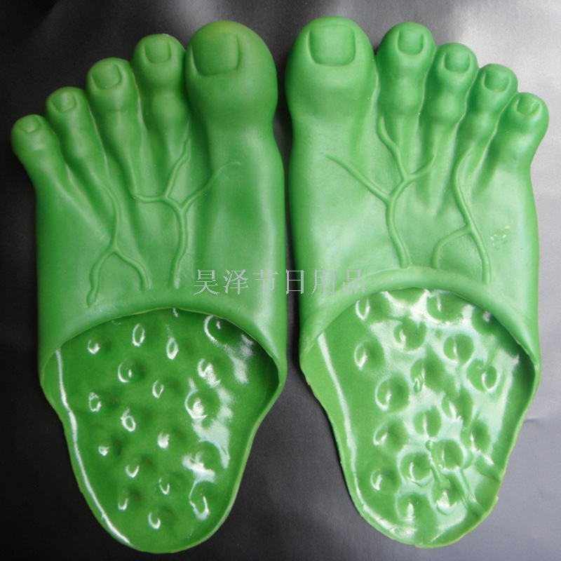 Halloween Cos Hulk Shoe Cover Snow Monster Sole Sandals Masquerade Decorative Slippers Film and Tele